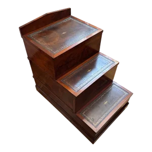 Early 20th Century English Mahogany Library Steps