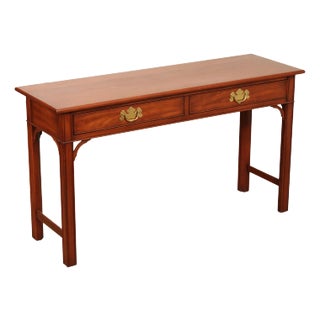 Henkel Harris Chippendale Style Cherry Console Table For Sale