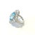 Blue Bochic “Orient” Art Deco Blue Topaz and White Topaz Set 18K Gold&Silver, Size 7 For Sale - Image 8 of 12