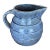 '90s Acid Wash Blue and Armadillo Striped Pitcher Planter For Sale