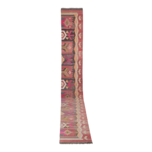 1970s Vintage Turkish Oushak Stair Kilim Runner
