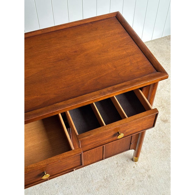 Mid-Century Modern Heritage Collection Walnut and Brass Sideboard For Sale - Image 12 of 17