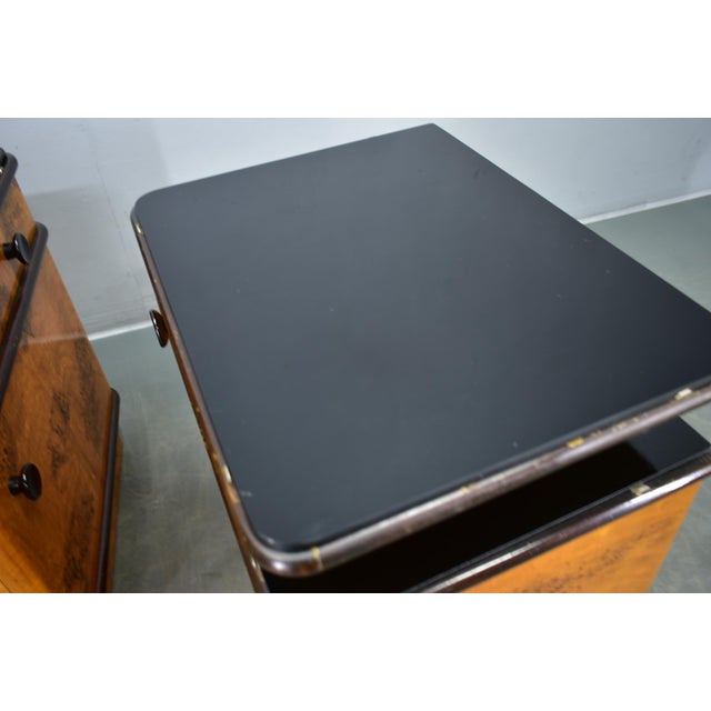 Bedside Tables by Jindrich Halabala, Former Czechoslovakia, 1940s, Set of 2 For Sale - Image 15 of 18