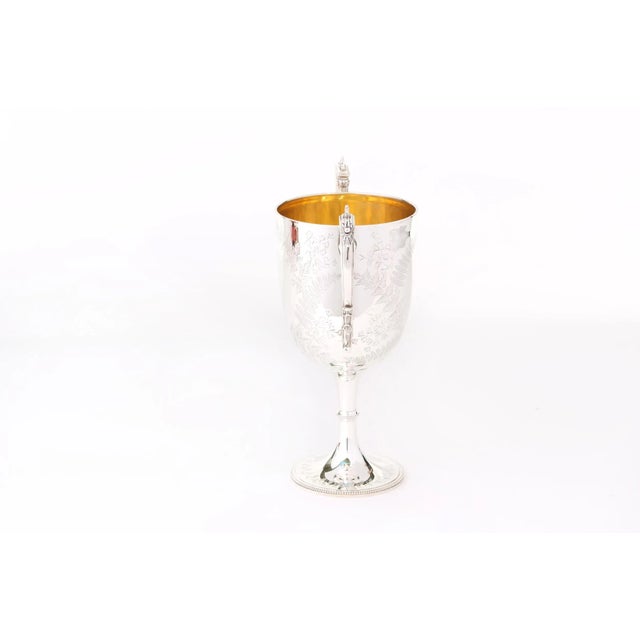 Old English Silver Plated Handled Decorative Vase For Sale - Image 11 of 11