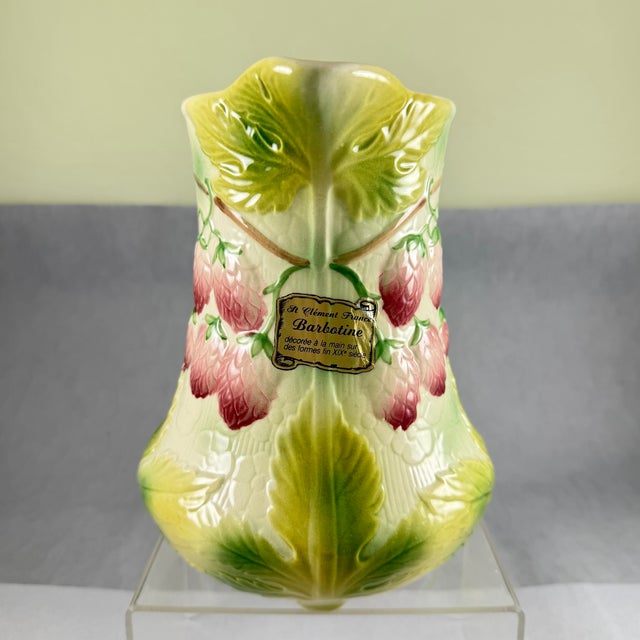 French 1960s St. Clement French Barbotine Raspberry Pitcher For Sale - Image 3 of 16
