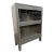 Vintage Industrial Steel Barrister Bookcase With Glass Lift-Up Doors For Sale