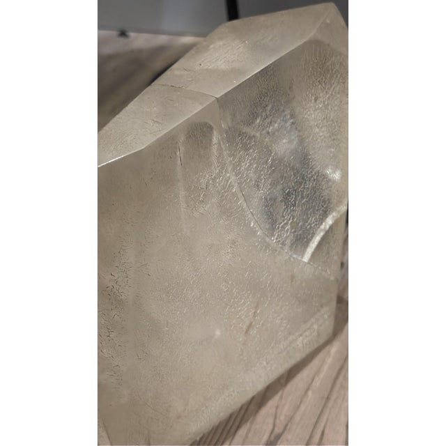 Contemporary Hand-Faceted Vintage Acrylic "Faux Crystal" Sculpture For Sale - Image 3 of 3