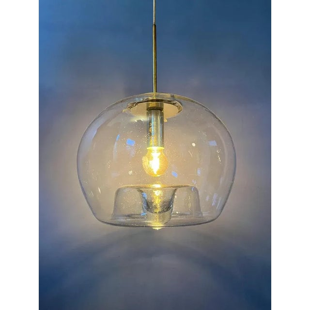 Glass Vintage Mid-Century Modern Glass Lamp by Doria Leuchten For Sale - Image 7 of 10