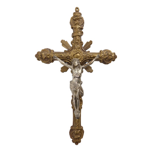 Copper Crucifix, Belgium, 1900s For Sale