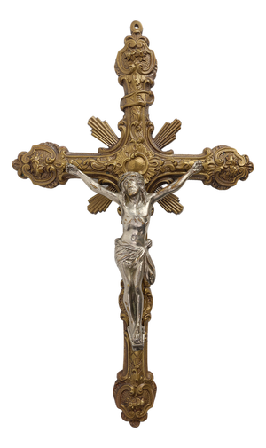 Copper Crucifix, Belgium, 1900s