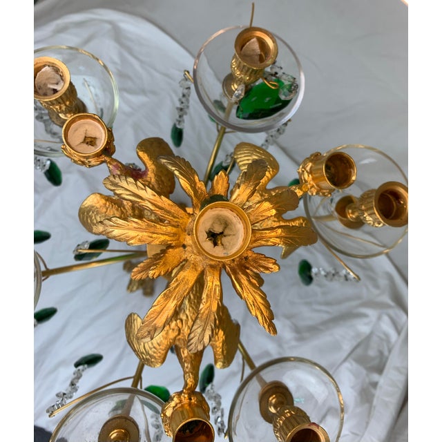 Vintage Gilded Bronze 10 Candle Candelabra For Sale - Image 11 of 12