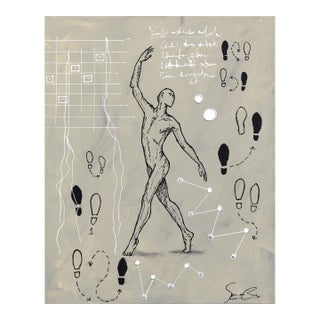 Learning to Move - Original Neo-Expressionist Mixed Media Painting on Canvas by Soren Grau For Sale