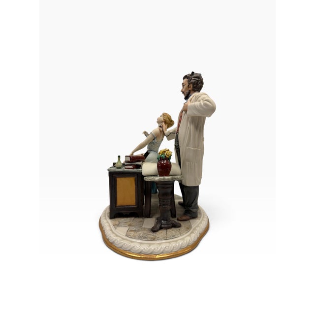 Italian Vintage Mid-Century Italian Capodimonte Porcelain Sculpture "L'Ammalata" by Tiziano Galli for Rori Studio For Sale - Image 3 of 7