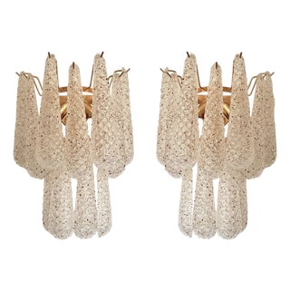 Conchiglie Gold Murano Glass Wall Sconces by Simoeng, Set of 2 For Sale