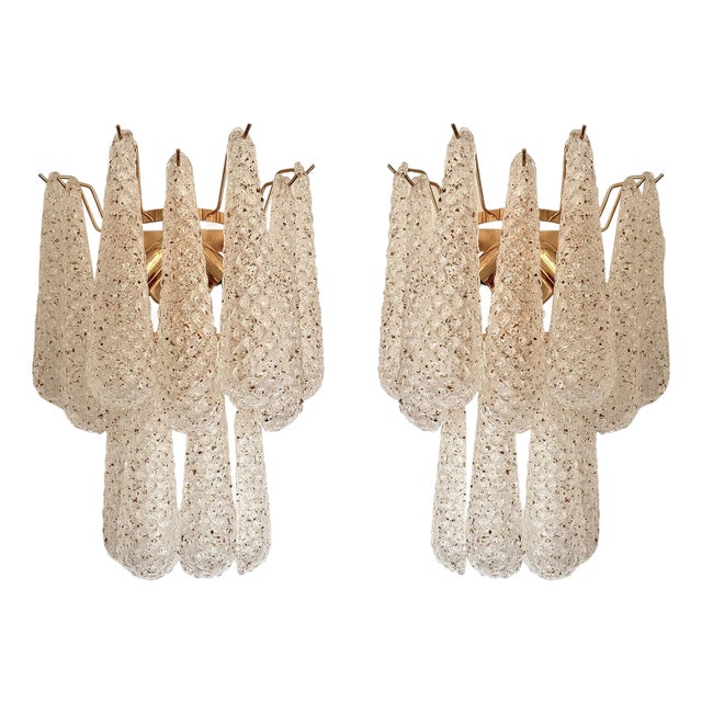 Conchiglie Gold Murano Glass Wall Sconces by Simoeng, Set of 2 For Sale