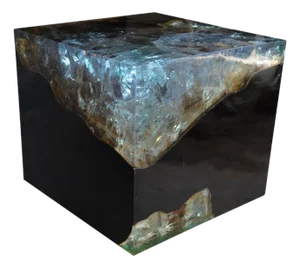 Andrianna Shamaris Cracked Resin Side Table