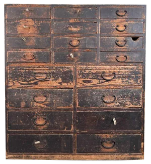 Meiji Japanese Tansu Shop Storage Cabinet with Drawers, 1890s