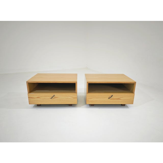Wooden Bedside Tables by Saporiti Italia, 1980, Set of 2 For Sale - Image 13 of 18