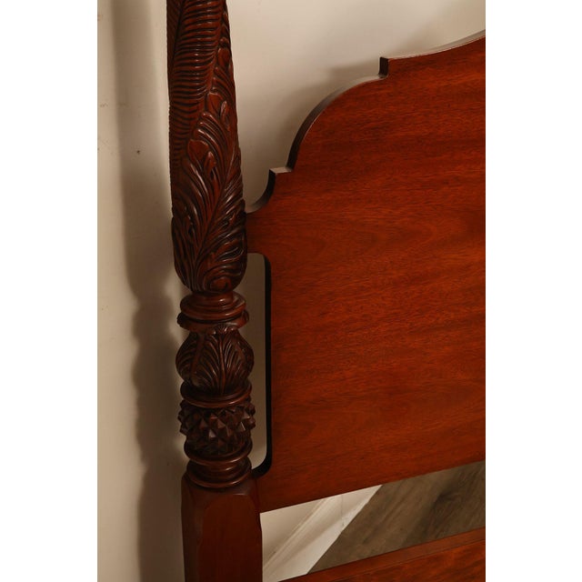 Carved Mahogany Four-Poster Queen Bed Frame For Sale - Image 12 of 18