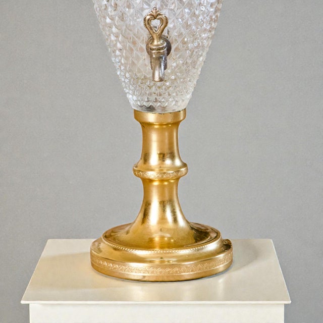 Late 19th Century Napoleon III French Water Fountain in Glass and Brass, 1870 For Sale - Image 5 of 8