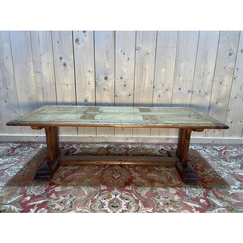 Brown Monastery Coffee Table in Parquet Oak For Sale - Image 8 of 8