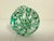 Mid-Century Modern Vintage Murano Style Green and White Millefiori Paper Weight For Sale - Image 3 of 6