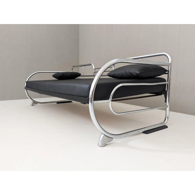 Bauhaus Tubular Steel Sofa by Hynek Gottwald, 1930s For Sale - Image 4 of 17