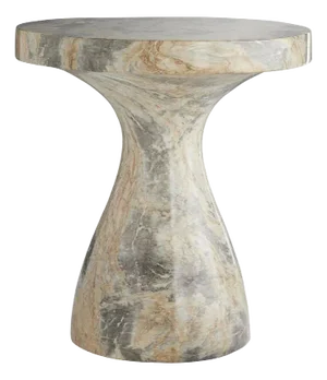 Arteriors Home Large Serafina Accent Table in Sahara Faux Marble