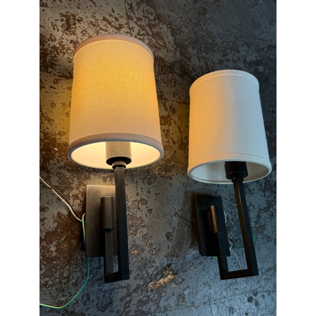 Metal Barbara Barry for Visual Comfort Signature Aspect Wall Sconces, Pair For Sale - Image 7 of 12