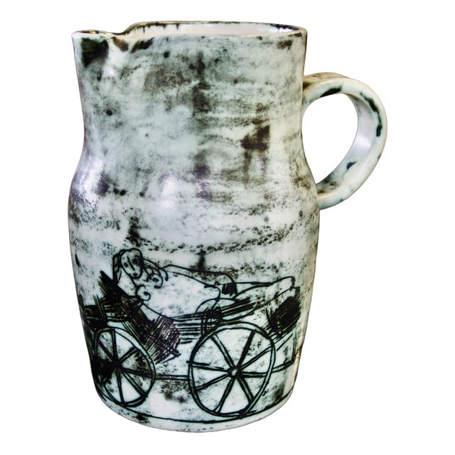 Large Vintage French Pitcher by Jacques Blin, 1950 For Sale