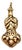 19.2K Gold Our Lady of the Immaculate Conception Pendant For Sale