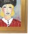 Original one-of-a-kind folk art oil painting of a cowgirl with a hat on stretched artist canvas. The talented artist "Ruth...