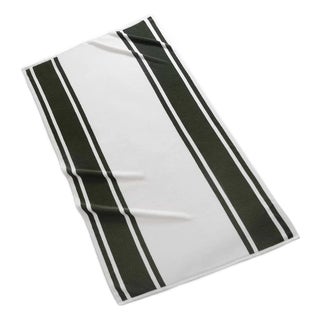 Mari Stripe Reversible Beach Towel, White/Green For Sale