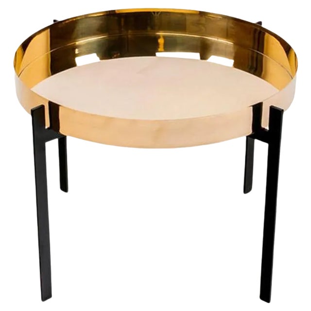 Brass Single Deck Table by OxDenmarq For Sale
