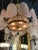 Italian Pink Murano Glass and Brass Chandelier For Sale - Image 4 of 8