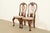 An outstanding pair of Georgian, Chippendale, or Queen Anne style dining chairs By Kittinger, "Colonial Williamsburg"...