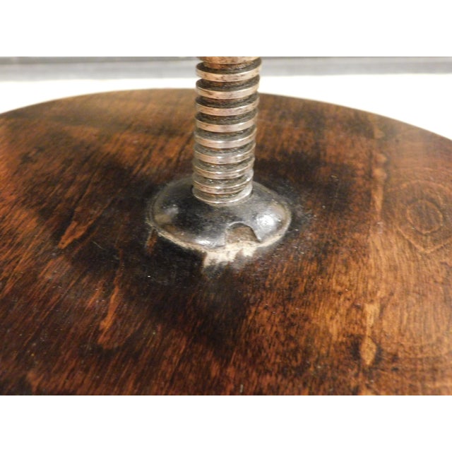Antique Victorian Melvin Bancroft Co. Swivel Piano Stool Lowell Ma Circa 1890 For Sale - Image 10 of 11