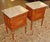 1930s Early 20th Century French Louis XVI Style Oak Marble Top End Table Nightstands For Sale - Image 5 of 10