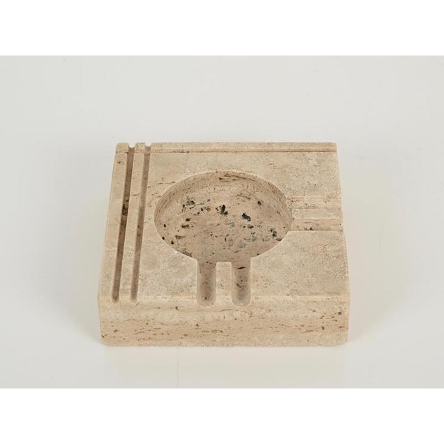 Mid-Century Modern Square Travertine and Marble Ashtray by Mannelli, 1970s For Sale - Image 11 of 14