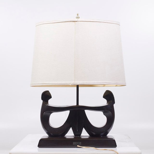Textile Frederic Weinberg Style f.a.i.p. Mid Century Figurative Table Lamp For Sale - Image 7 of 10