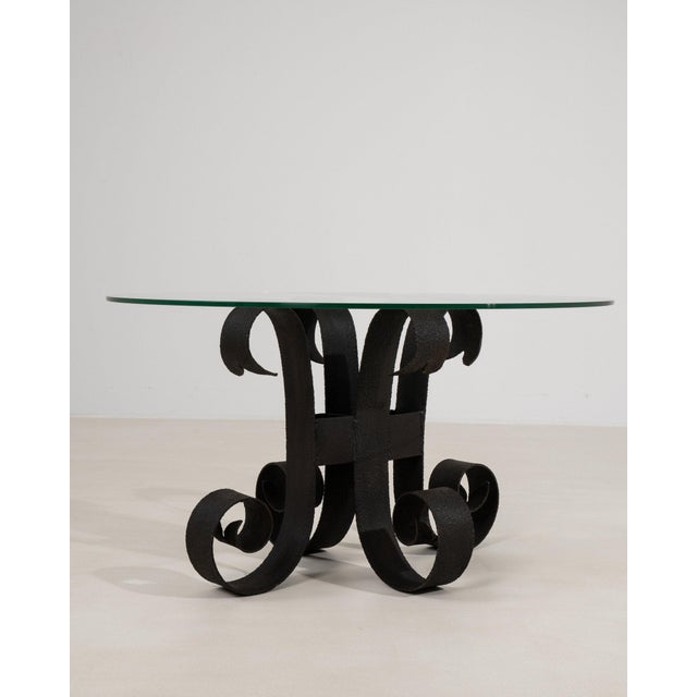 Black Mid 20th Century France Black Iron Coffee Table For Sale - Image 8 of 11