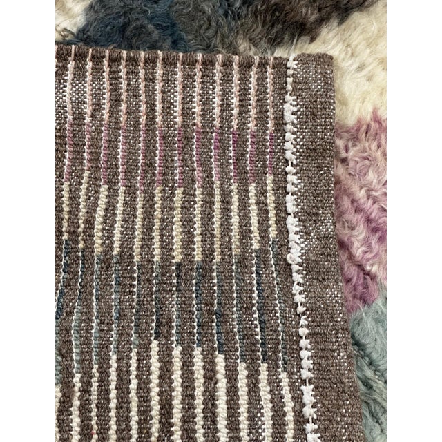 Shag Rug | Moroccan Weave | Wool Area Rug For Sale In Los Angeles - Image 6 of 6