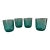 Vintage Teal Luminarc Glasses France- Set of 4 For Sale