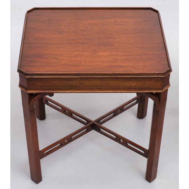 Wood Georgian Revival Mahogany Side Tables by Bevan Funnell, England, 1960s, Set of 4 For Sale - Image 7 of 9