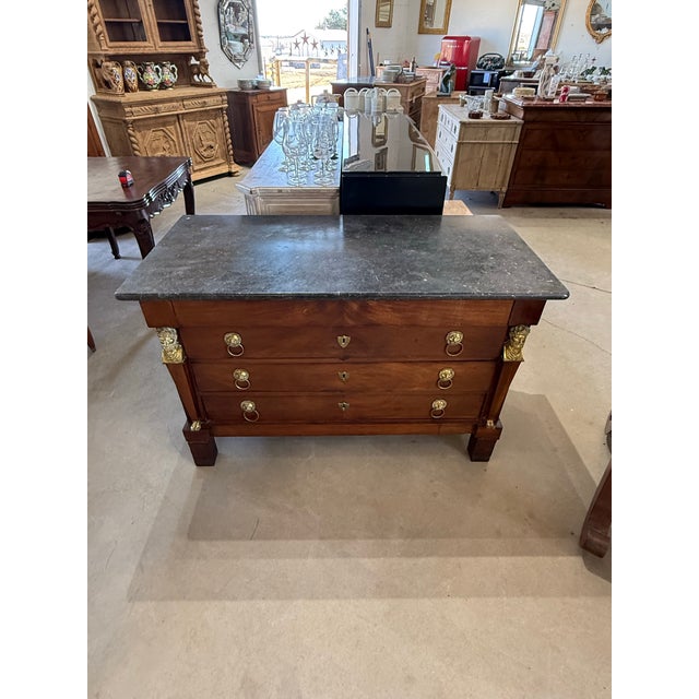 18th Century French Empire Marble Top Chest of Drawer / Commodes For Sale - Image 10 of 11