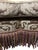 2010s Rose Tarlow Melrose House Attr. Tufted Trefoil Ottoman in Silk Damask W Bullion Fringe For Sale - Image 5 of 5