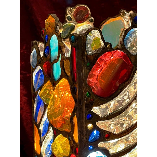 Mid 20th Century Artist-Crafted Table Lamp With Mouth-Blown Glass Nuggets For Sale - Image 4 of 14