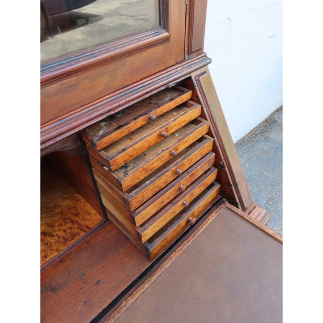 Late 1880s Victorian Eastlake Two Part Tall Secretary Desk 6372 For Sale In Miami - Image 6 of 18