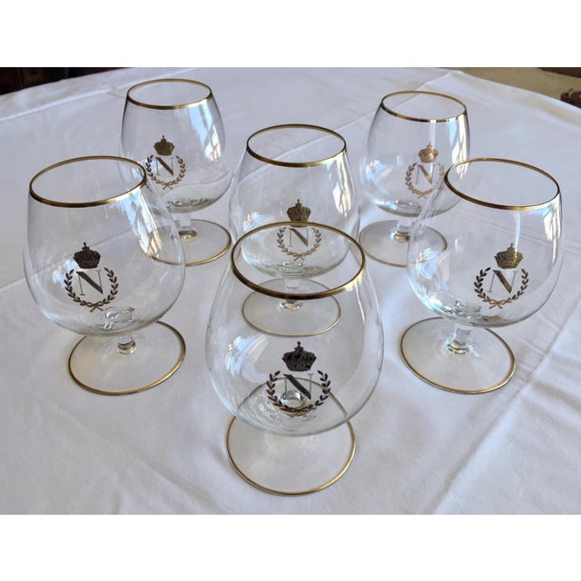 Vintage 1950's GoldRimmed Napoleon Brandy Snifters Set of 6 Chairish