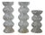 Vintage Candlesticks in White Tormented Glass, 1960, Set of 3 For Sale